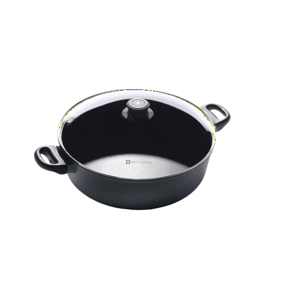 Swiss Diamond 7.2 qt (12.5") Aluminum Nonstick Braiser w/Lid | HD Classic