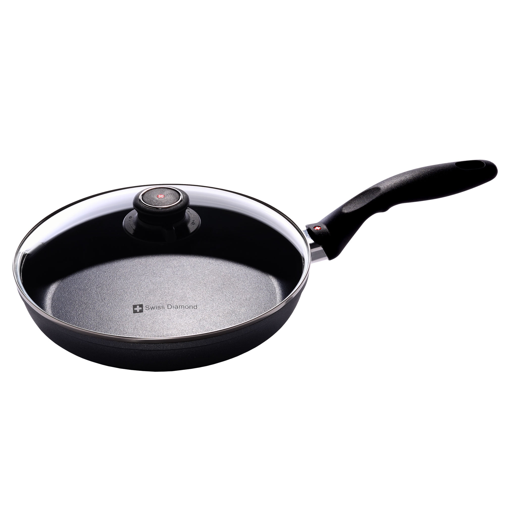 Swiss Diamond 9.5" (24cm) Aluminum Nonstick Fry Pan w/Lid | HD Classic