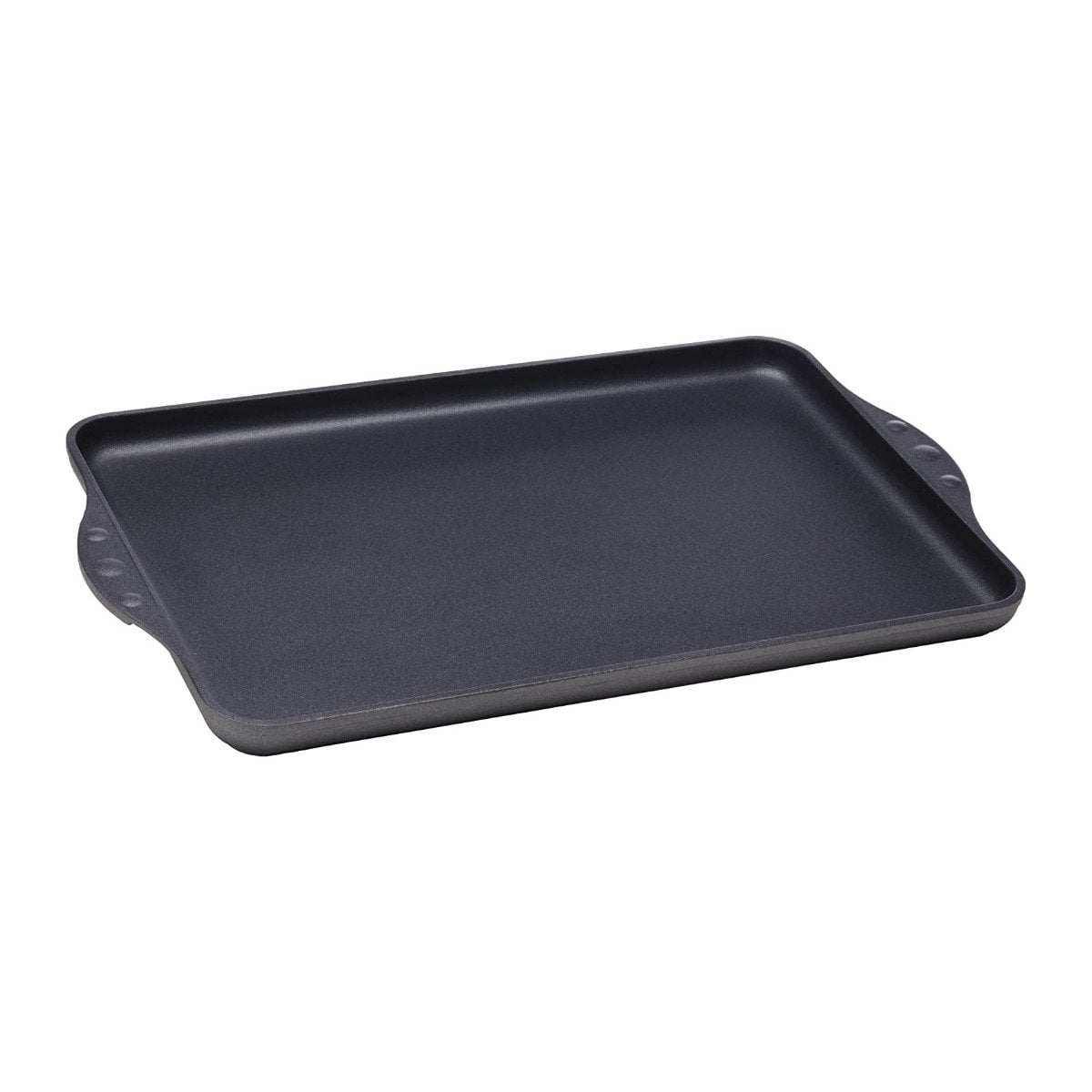 Alpine Cuisine Aluminum Double Griddle Pan 11x19in with Silicone Handl