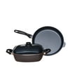 thumbnail image 1 of Swiss Diamond Induction 3-Piece Set: Fry Pan & Square Casserole, 1 of 8