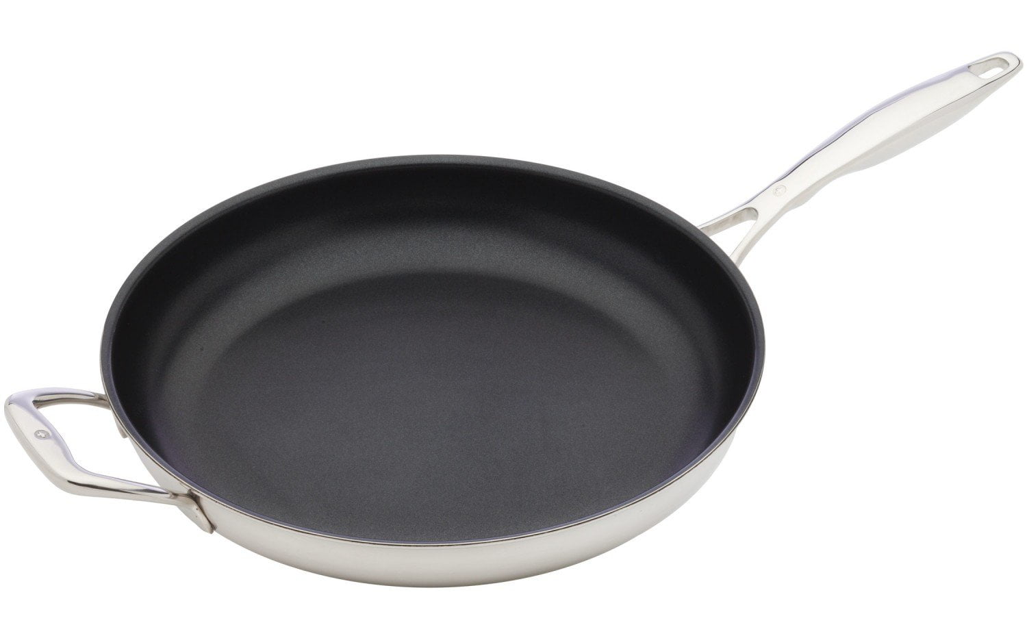 12.5 Inch Stainless Steel Non-Stick Fry Pan with Lid