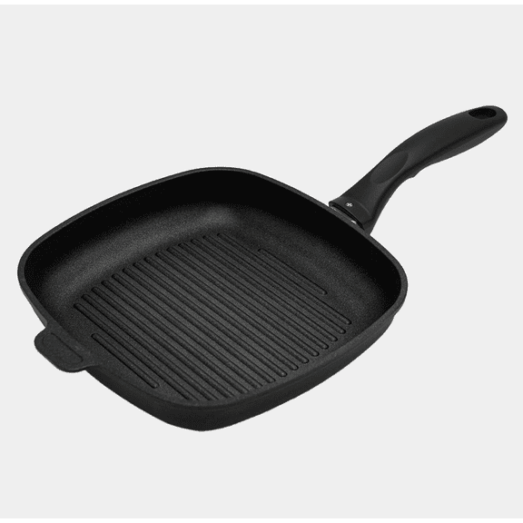 Swiss Diamond Nonstick Square Grill Pan - 9.5" x 9.5" Diamond-Coated, Oven Safe, Made in Switzerland