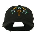 thumbnail image 1 of Swiss Folk Art with Birds and Tree Embroidered Cap - Black OSFM, 1 of 5