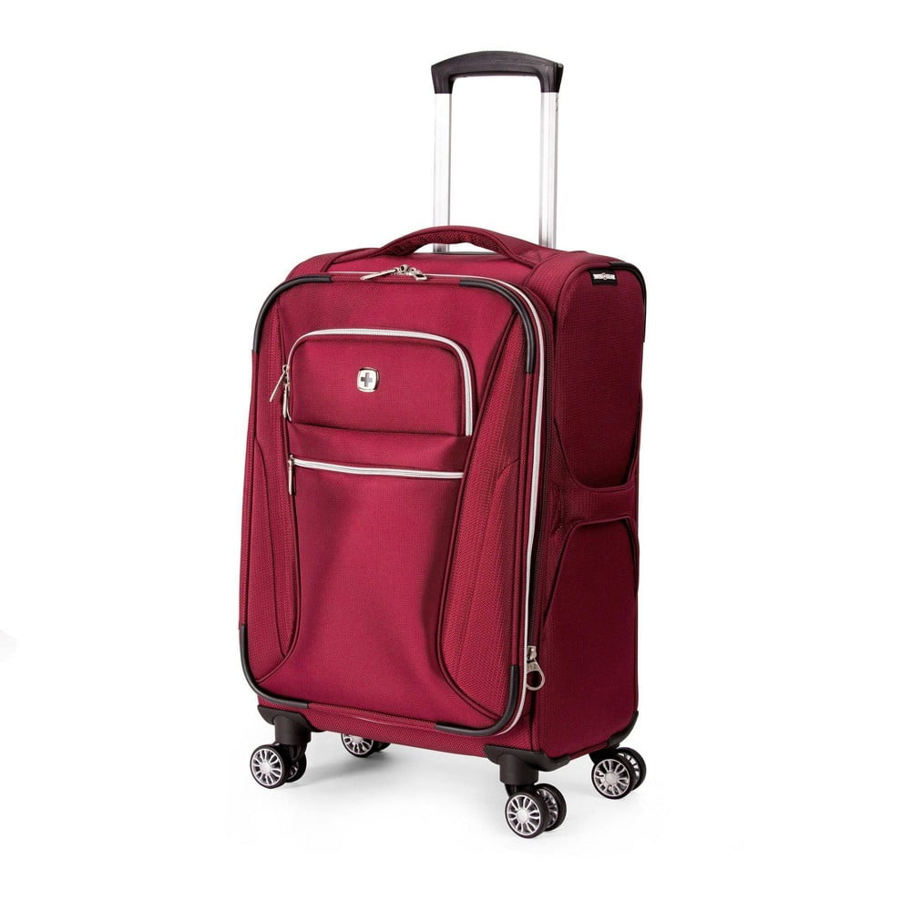 Swiss Gear Checklite Carry On Luggage 20 Inch Color Burgundy Velvet Adjustable Handle Walmart