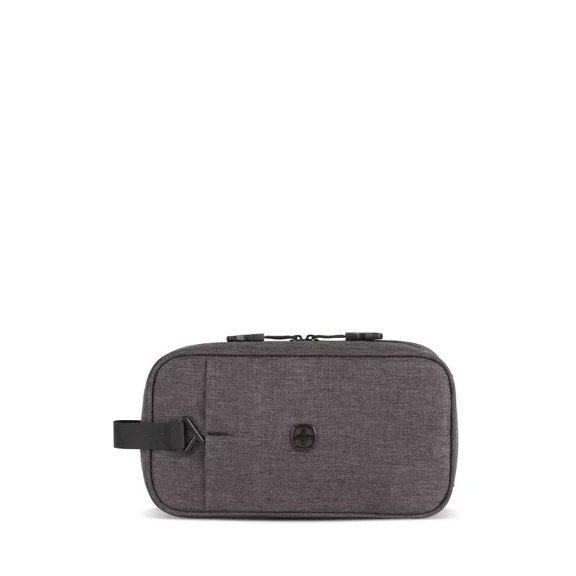 Swiss Gear Convertible Handle Dopp Bag, Accessories Bag- Heather Gray