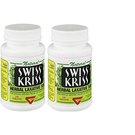 Swiss Kriss Herbal Laxative Tablets 120 Ea (Packs Of 2)