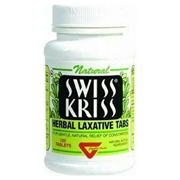 Swiss Kriss Herbal Laxative Tablets 120 ea (Pack of 4)