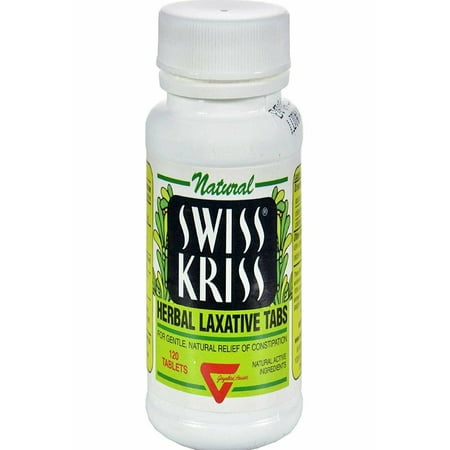 Swiss Kriss Natural Herbal Laxative Gentle Relief Of Constipation, 120ct,