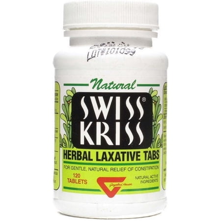 Swiss Kriss Herbal Laxative Tablets 120 ea (Pack of 3)