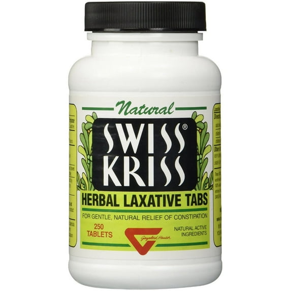 Swiss Kriss Herbal Laxative Tablets 250 Each - (Pack of 2)