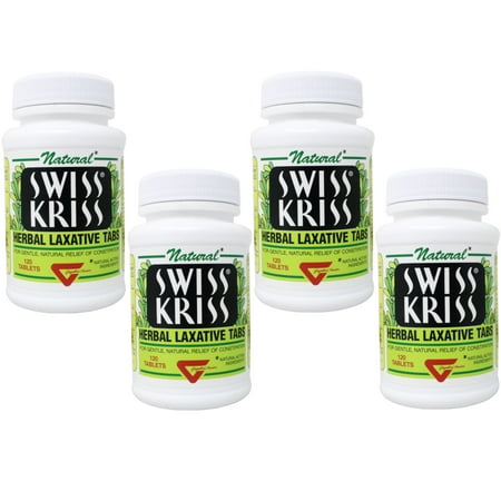 Swiss Kriss Laxative Herbal 120 Tablets (Pack Of 4)