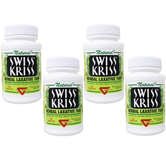 Swiss Kriss Laxative Herbal 120 Tablets (Pack Of 4)