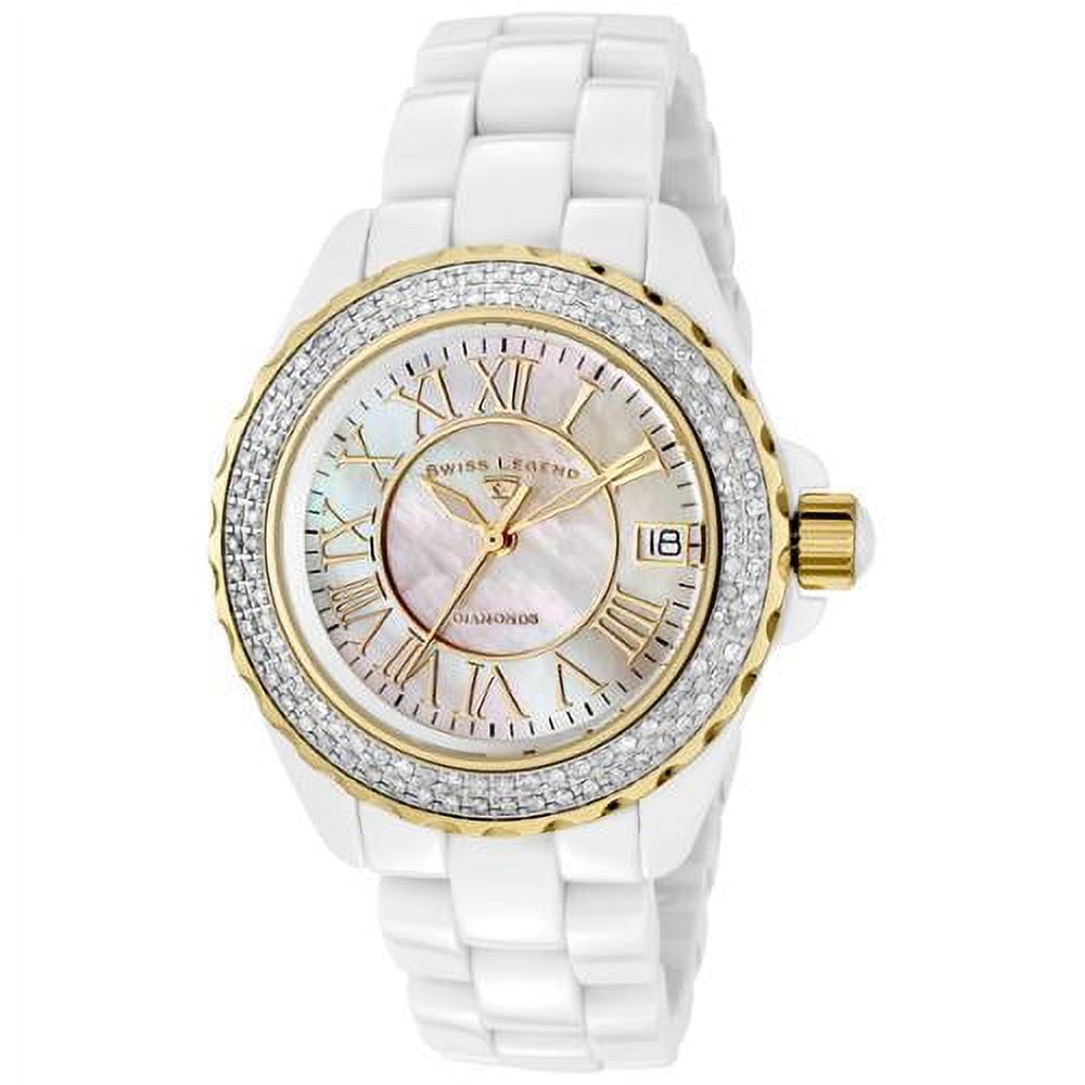 Swiss legend white hot sale ceramic watch