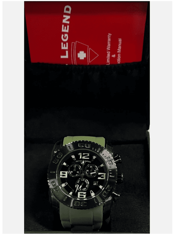 Men's Commander Watch, Green, (10067-BB-01-MGRS)