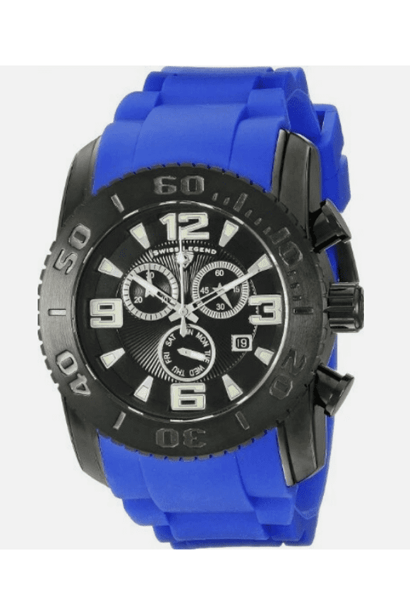 Men's Silicone Band Wristwatch, Blue, (10067-BB-01-BLS)