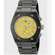 Swiss Legend Mens Throttle Ceramic Watch, Black, Yellow