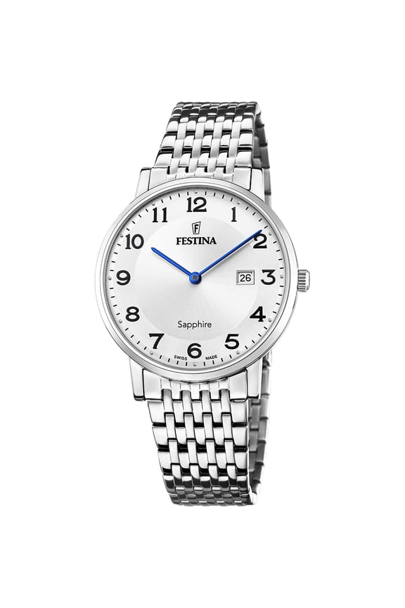 Swiss Made Silver / Stainless Steel | Silver Dial