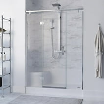 Swiss Madison Aquatique 60 X 32 Single Threshold Shower Base With Right Hand Drain and Integral Left Hand Seat in White