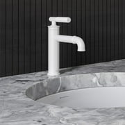 Swiss Madison Avallon Single Hole, Single-Handle Sleek, Bathroom Faucet in Matte White