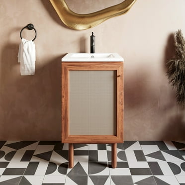 Swiss Madison Ceramic Glossy White 18" Bathroom Vanity Top