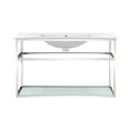 thumbnail image 1 of Swiss Madison Pierre 36" Open Shelf Chrome Frame Wall-Mounted Bathroom Vanity with Sink Top, 1 of 12