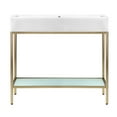 thumbnail image 1 of Swiss Madison Pierre 40 Single, Freestanding, Open Shelf, Gold Metal Frame Bathroom Vanity, 1 of 20