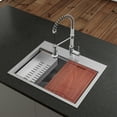 thumbnail image 1 of Swiss Madison Ravi Single Basin 30 x 22 Topmount Kitchen Workstation Sink, 1 of 21