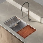 Swiss Madison Rivage 33 x 19 Single Basin Undermount Kitchen Workstation Sink
