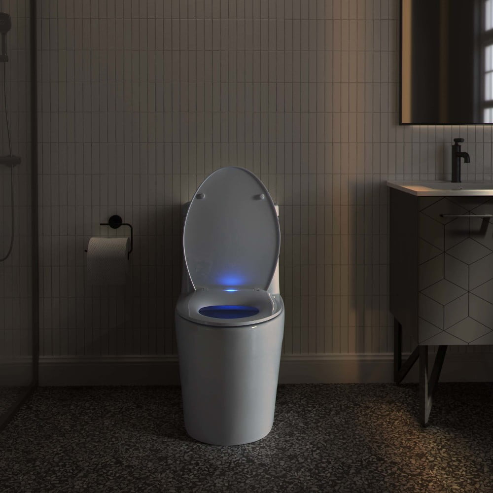 Swiss Madison SM-STS41 Elongated Polypropylene Plastic Toilet Seat