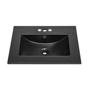 Swiss Madison SM-VT324-3MB Matte Black Ceramic 24" Drop-in Sink