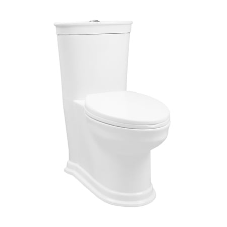 Swiss Madison Santorini White Ceramic Elongated 12in, 1.1/1.6 GPF Toilet
