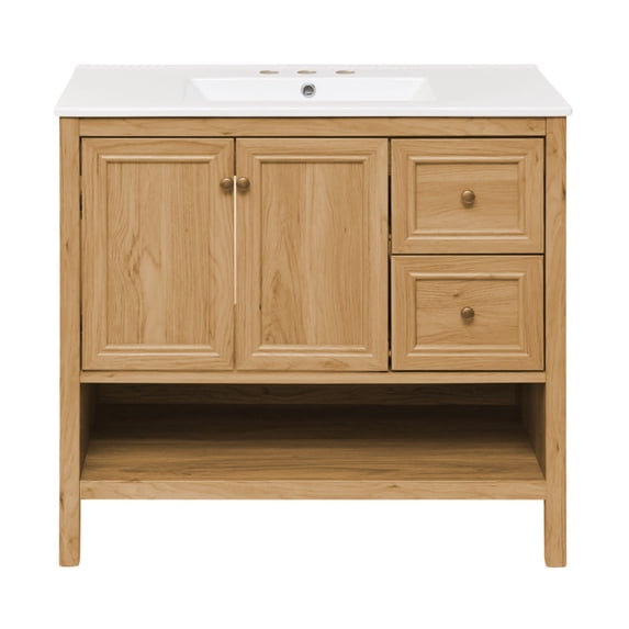 Swiss Madison SM-BV241-3 Chateau 36" Free Standing Single Basin Vanity Set - Golden Oak /