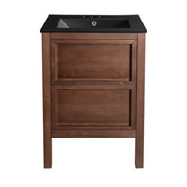 Swiss Madison Sm-Bv371-3 Nadar 24" Free Standing Single Basin Vanity Set - Brown Oak /