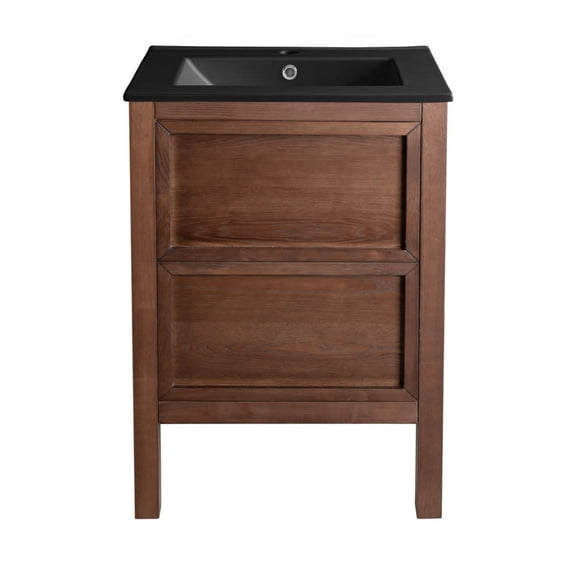 Swiss Madison Sm-Bv371 Nadar 24" Free Standing Single Basin Vanity Set - Brown Oak / Matte