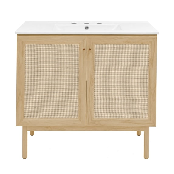 Swiss Madison SM-BV663NO-3 Classe 36" Free Standing Single Basin Vanity Set - Natural Oak