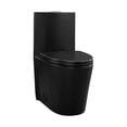 thumbnail image 1 of St. Tropez One Piece Elongated Toilet Dual Vortex Flush 1.1/1.6 gpf with 10" Rough-In, Matte Black, 1 of 6