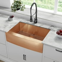 Swiss Madison Stainless Steel, Single Basin, Farmhouse Kitchen Sink with Apron in Rose Gold