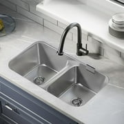 Swiss Madison Toulouse 32 x 19 Low Divide Stainless Steel, Dual Basin, Under-Mount Kitchen Sink