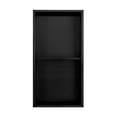 thumbnail image 1 of Voltaire 12" x 24" Stainless Steel Double Shelf Wall Niche in Matte Black, 1 of 5