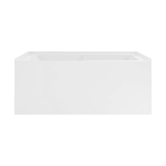 Swiss Madison Voltaire 48" x 30" Right-Hand Drain Alcove Integrated Armrest Bathtub with Apron