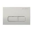 thumbnail image 1 of Swiss Madison Wall Mount Dual Flush Actuator Plate with Rectangle Push Buttons in Matte Chrome, 1 of 4