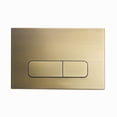 thumbnail image 1 of Wall Mount Dual Flush Actuator Plate with Rectangle Push Buttons in Brushed Brass, 1 of 7