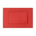 thumbnail image 1 of Wall Mount Dual Flush Actuator Plate with Square Push Buttons in Matte Red, 1 of 5