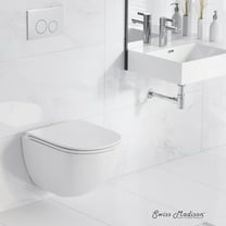 Swiss Madison Well Made Forever SM-WK449-01W - St. Tropez Wall Hung Toilet Bundle, Glossy White