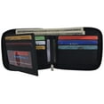 thumbnail image 1 of Swiss Marshall Men's Zipper RFID Blocking Premium Leather Zip-Around ID Bifold Wallet, 1 of 48