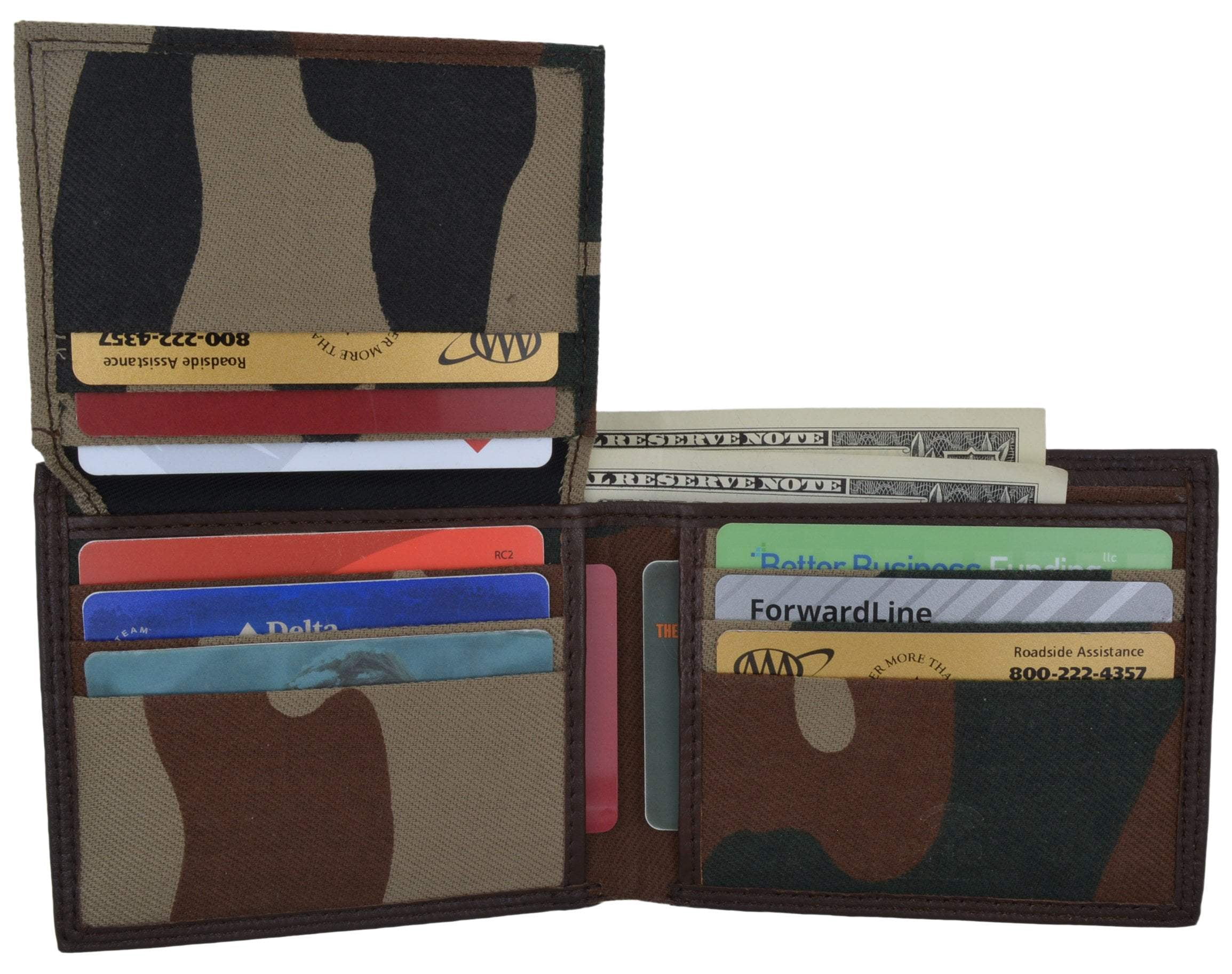 Swiss Marshall Premium Leather Men's Bifold Fixed ID Flap Card Holder Wallet  - Walmart.com, image size:2309x1826