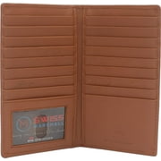 Swiss Marshall RFID Blocking Bifold Genuine Leather Credit Card ID Holder Long Wallet CN Tan