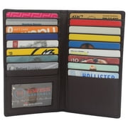 Swiss Marshall RFID Blocking Genuine Leather Mens Long ID 17 Credit Card Security Wallet Colors