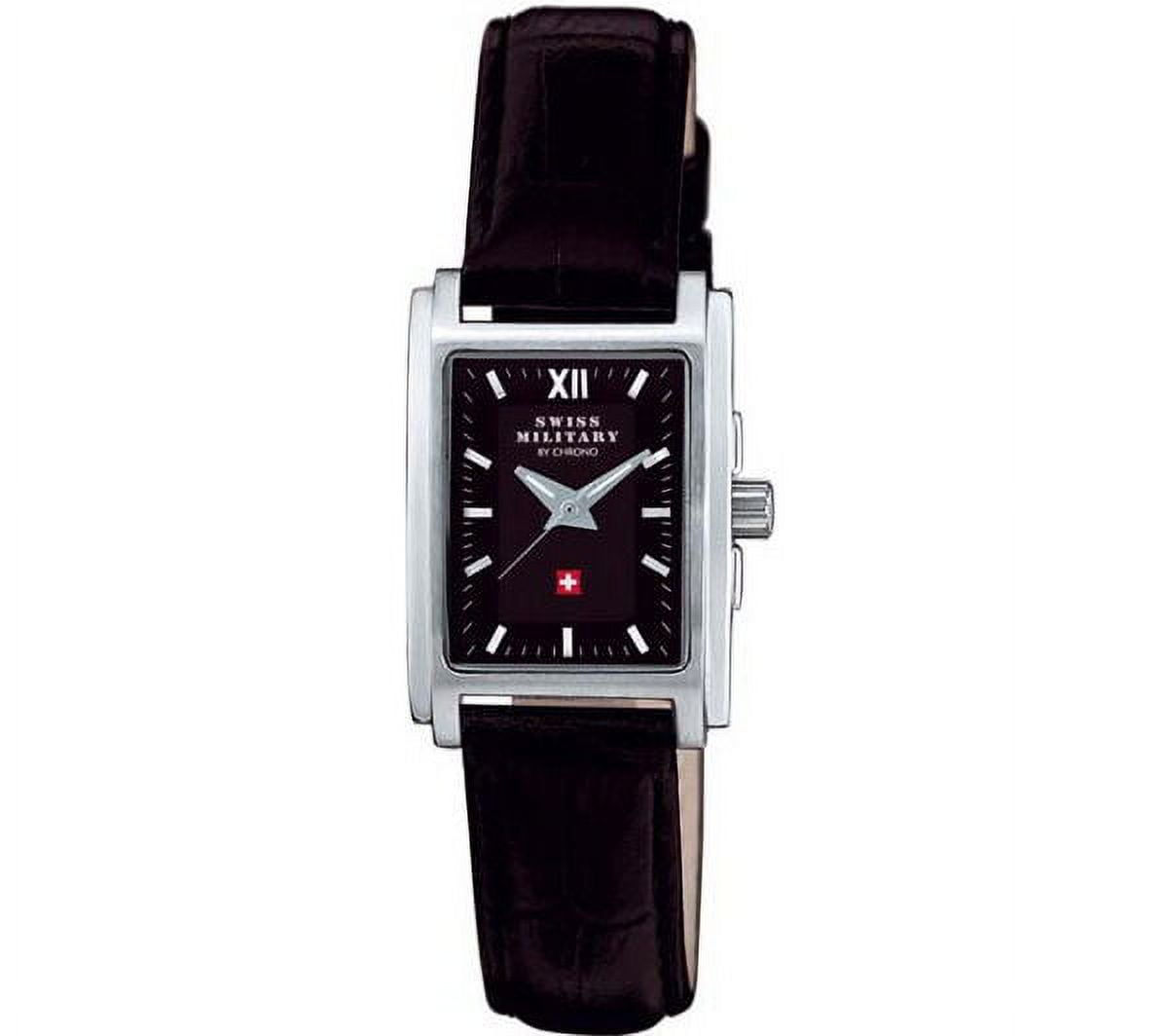 SWISS MILITARY BY R Swiss Military by Chrono 20006ST-1L Black Dial Black Leather Strap Women's Watch