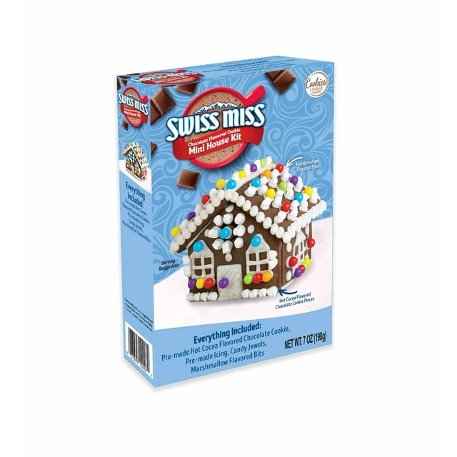 Swiss Miss Chocolate Flavored Cookie Mini House Kit, 7 oz